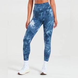 Gymshark Elevate Leggings Lakeside Blue Spray Dye Size Medium